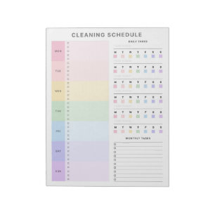 Cleaning Checklist Planner Notepad