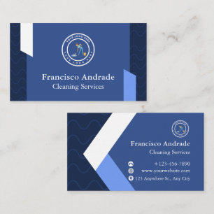 Cleaning Company   Custom Logo Cleaning Service Business Card