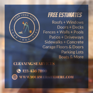 Cleaning Company   Custom Logo Cleaning Service Window Cling