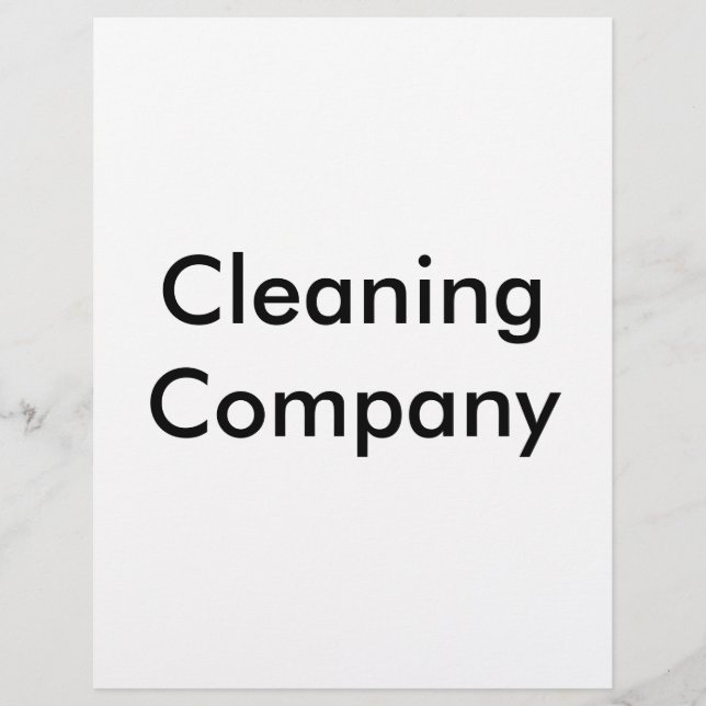 Cleaning Company Flyer (Front)