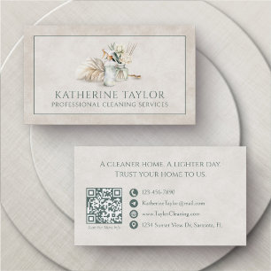 Cleaning Company Maid Service Business Card
