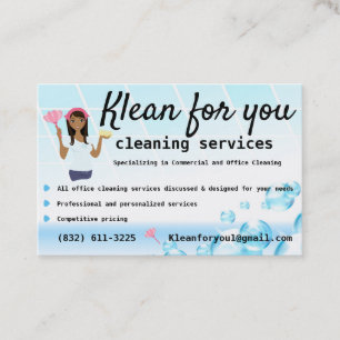 Cleaning Company White Tiles Bubbles Business Card