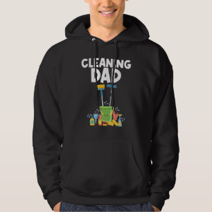 Cleaning Designs For Dad Men Housekeeping Cleaners Hoodie