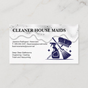 Cleaning Equipment Soap Suds Business Card