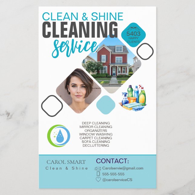 Cleaning Flyer - Shine organise your Home | Custom (Front)