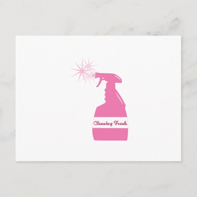 Cleaning Freak Postcard (Front)