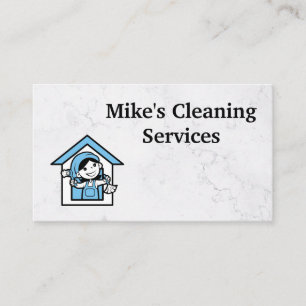 Cleaning House Logo Marble Maid Logo Business Card