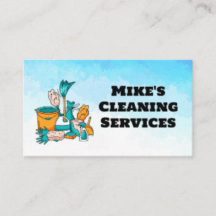 Cleaning House Services Tools Maids Business Card