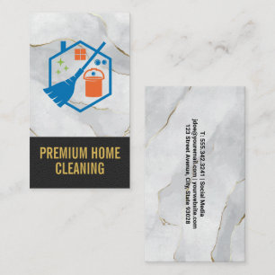 Cleaning Icons   Maid Business Card