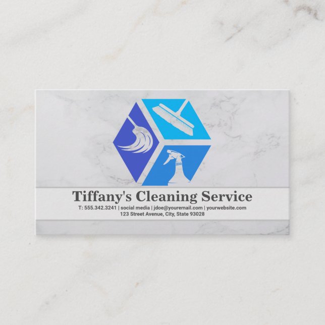 Cleaning Icons | Maid Supplies Business Card (Front)