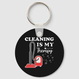 Cleaning Is Therapy Housekeeper Housekeeping Clean Key Ring