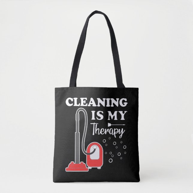 Cleaning Is Therapy Housekeeper Housekeeping Clean Tote Bag (Front)