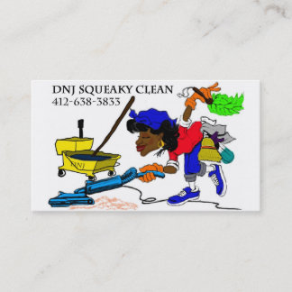 Cleaning lady business card