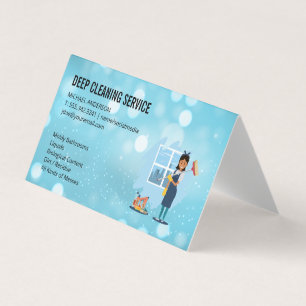 Cleaning Lady   Cleaning Service Business Card