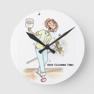 Cleaning Lady Clock