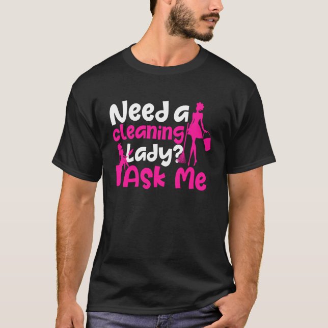 Cleaning Lady Housekeeping Apparel For Women T-Shirt (Front)