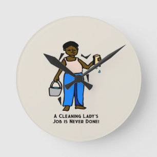 Cleaning Lady Job Clock