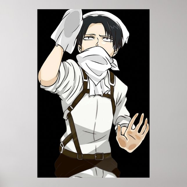 Cleaning Levi  Attack on Titan Poster (Front)
