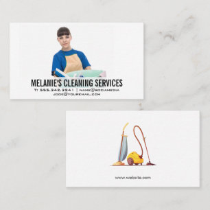 Cleaning Maid   House Keeping Services Business Card