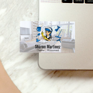 Cleaning Maid   House Services Business Card
