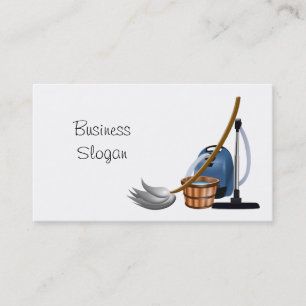 Cleaning Maid Service Connect with Your Customer Business Card