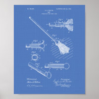 Cleaning Mop 1905 Patent Art Blueprint