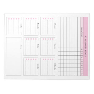 Cleaning Planner - Cleaning Checklist Notepad