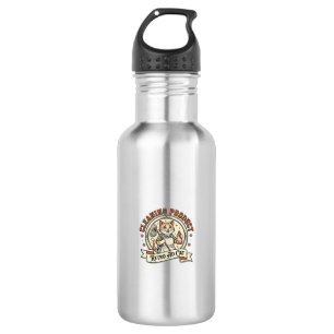 Cleaning Product Retro Ad Cat Cleaning Product Ret 532 Ml Water Bottle