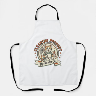 Cleaning Product Retro Ad Cat Cleaning Product Ret Apron