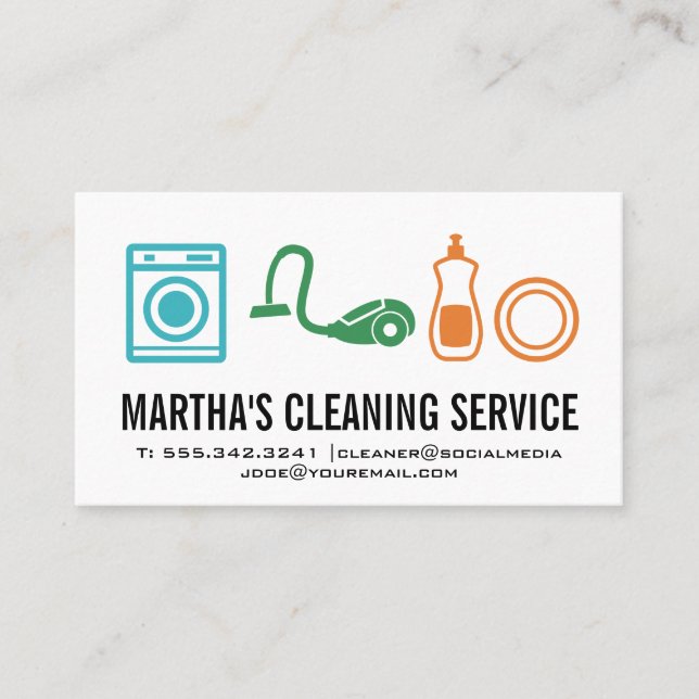 Cleaning Products and Services Business Card (Front)