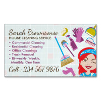 Cleaning Red Janitorial Lady Tile Washing