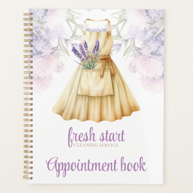 Cleaning Service Appointment Book Watercolor  Planner (Front)