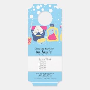 Cleaning Service Blue Business  Door Hanger