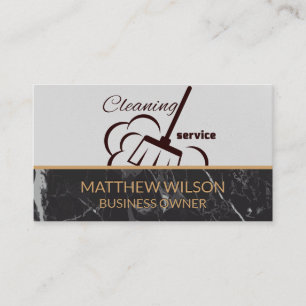 Cleaning Service Broom Business Card