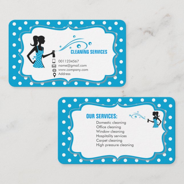 Cleaning service business card (Front/Back)