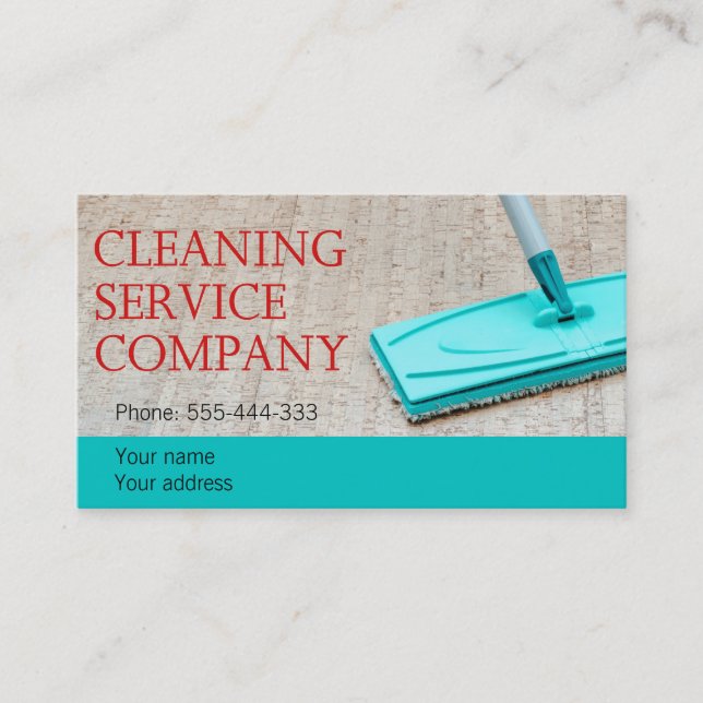 Cleaning service business card (Front)