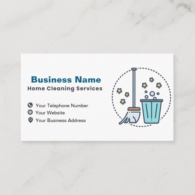 Cleaning Service Business Card (Front)