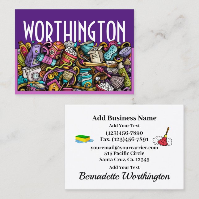 Cleaning Service  Business Card (Front/Back)