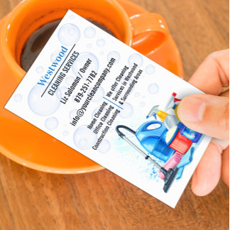 Cleaning Service Business Card