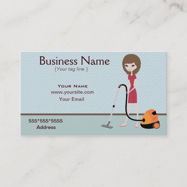 Cleaning service  Business Card (Front)