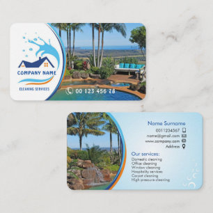 Cleaning service business card