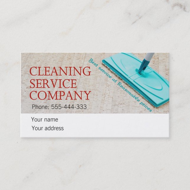 Cleaning service business card (Front)