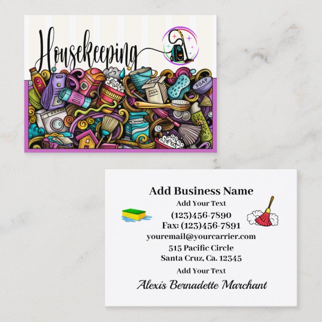 Cleaning Service  Business Card (Front/Back)