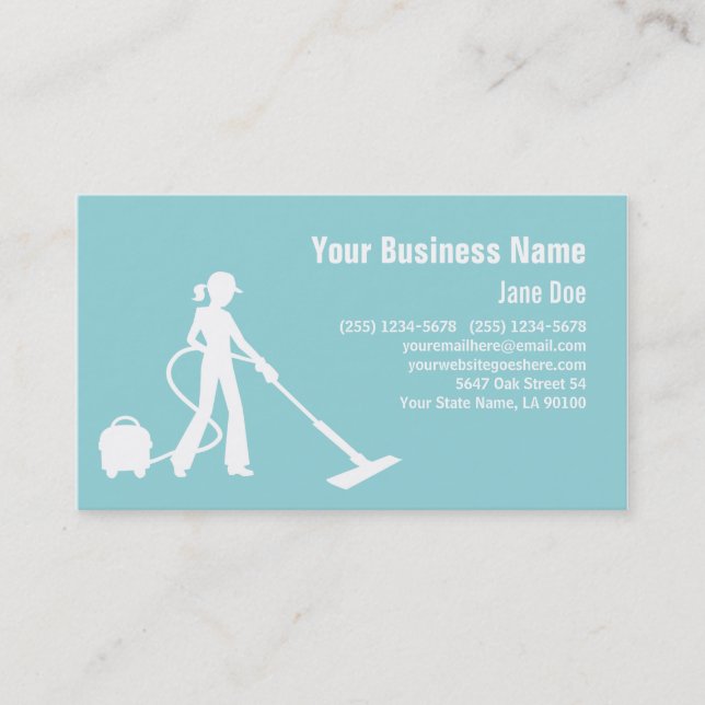 Cleaning Service Business Card (Front)