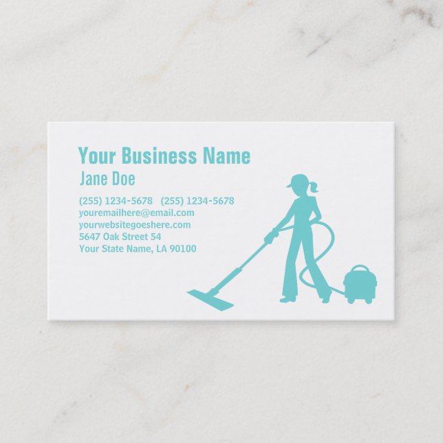 Cleaning Service Business Card 3 (Front)