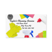 Cleaning Service Business Card Template