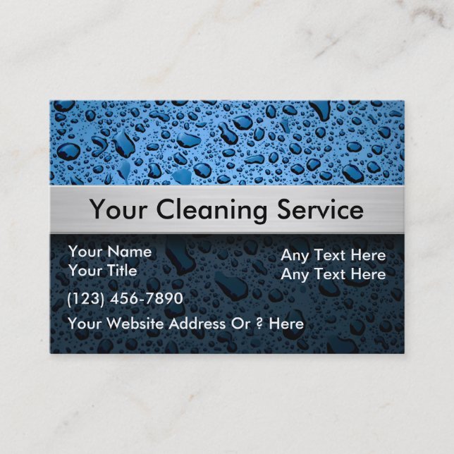 Cleaning Service Business Cards (Front)
