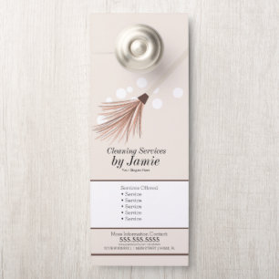 Cleaning Service Business Dusting Bubbles Door Hanger