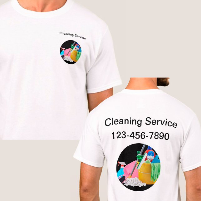 Cleaning Service Business Logo Work Shirts (Creator Uploaded)