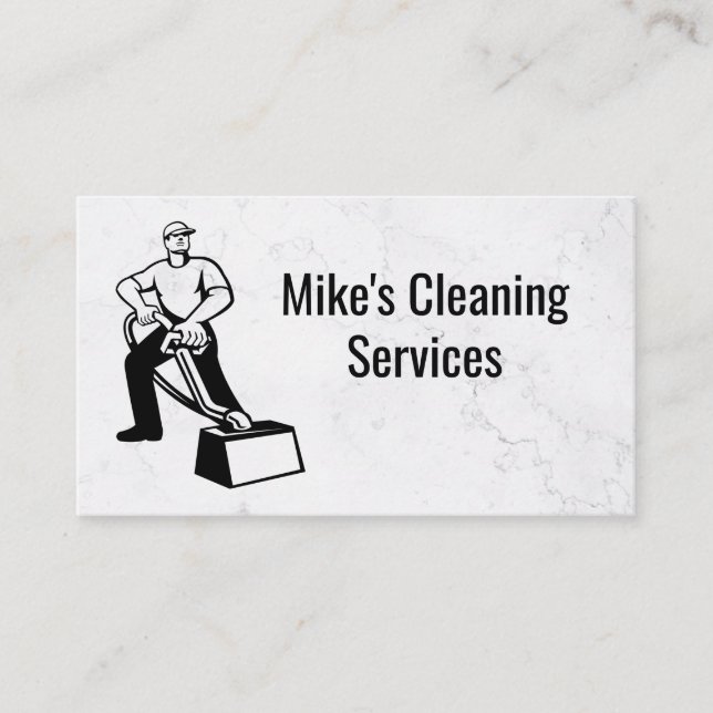 Cleaning Service | Carpets Cleaner | Steam Cleaner Business Card (Front)